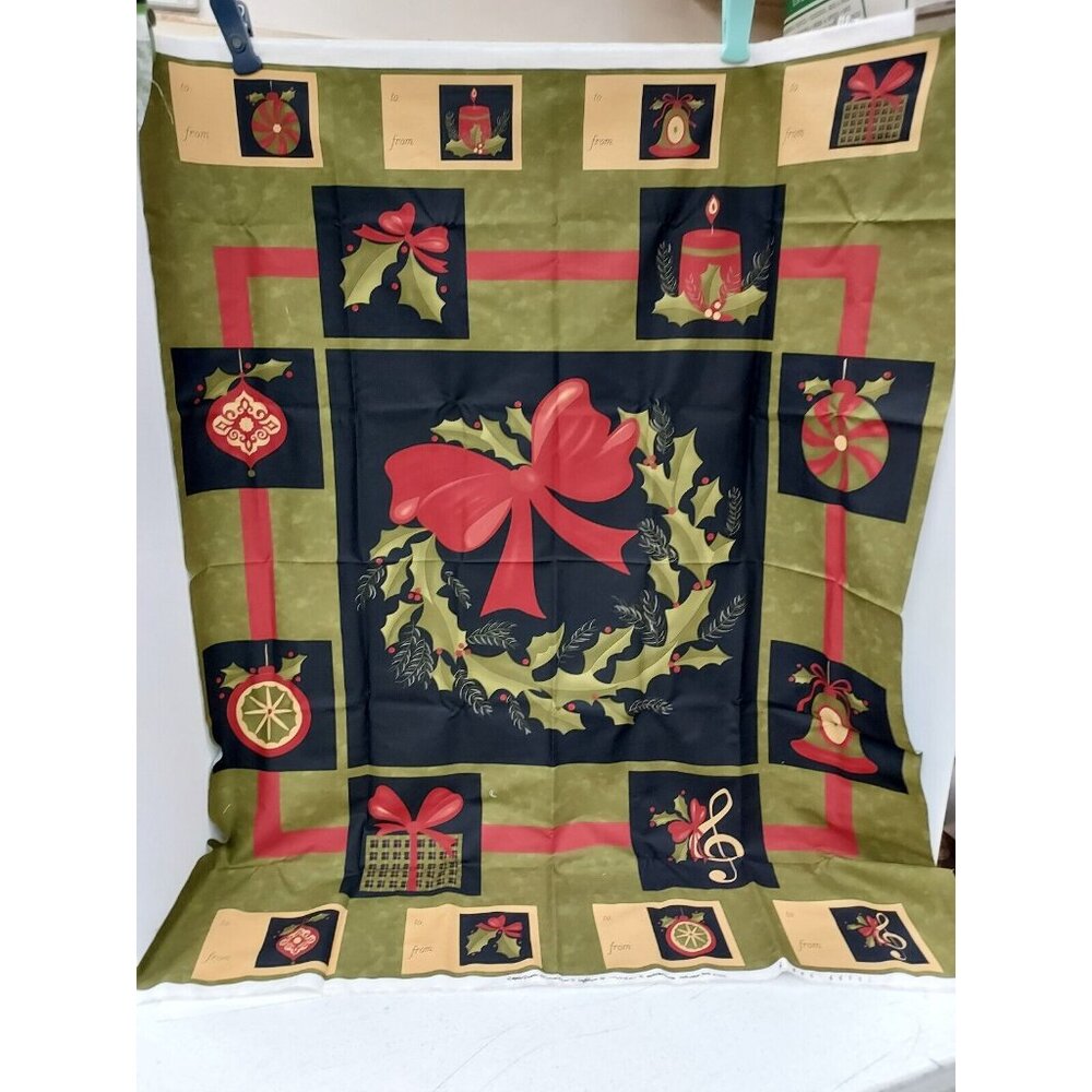 Quilt Panel "Delightful December"Sandy Gervais Moda Fabrics #!17870 + 8 blocks